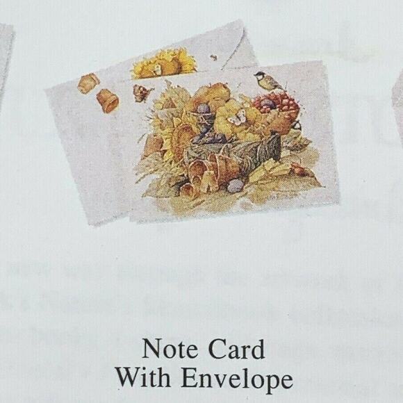 Hallmark Nature's Sketchbook Sampler Marjolein Bastin 2 Cards & Stationery 1994 - Picture 4 of 8